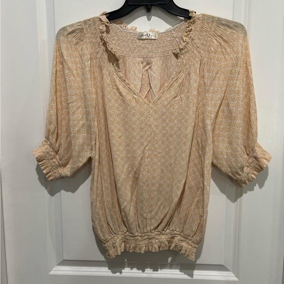 Just U In Short Sleeve Blouse, Sz L - Picture 1 of 3